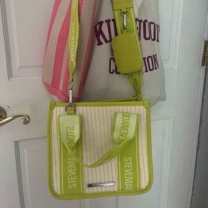 Lime green and white Steve Madden Purse Brand New